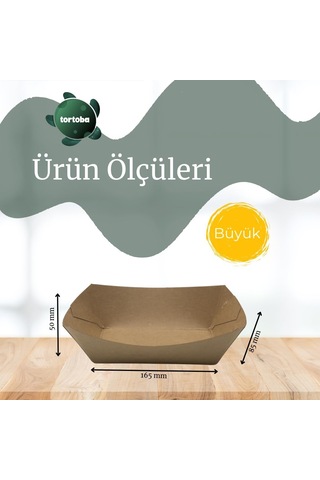 Kağıt Tabak Büyük Boy 50'li Kullan At Gıda Sunum Tepsisi Sızdırmaz Hamburger Patates Sosisli Çerez Piknik Servis Çok Renkli