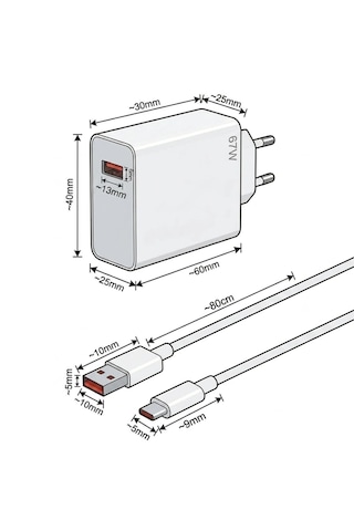 67w Hızlı Şarj Adaptörü Usb To Type-c Pd Destekli, Akıllı Hızlı Şarj Başlığı, Güvenli Güç Adaptör Diğer