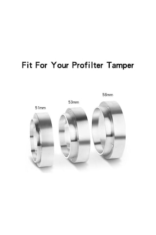 Gümüş İ Cafilas Dlbfq Anti-damla Kullanışlı 304 Paslanmaz Çelik Dozaj Halkası 51mm 53mm 58mm Huni Kahve Aracı Filtresi Breville Delongh Giselle 51mm