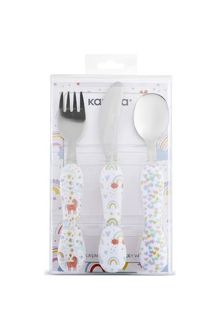 Karaca Unicorn 3 Parça Çocuk Çatal Kaşık Bıçak Seti Çok Renkli