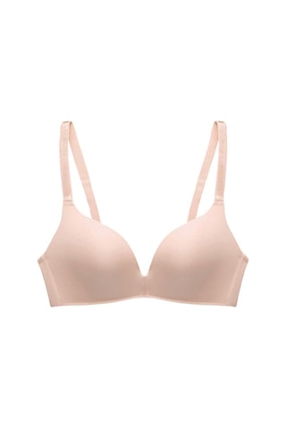 Bej Fallsweet Hiçbir Tel Dikişsiz Sutyen Ab Fincan Push Up Sütyen Kadınlar İçin Rahat İç Giyim Bej
