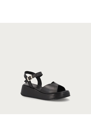 Nero Black Sandalet Kadın 04m2 Frau Wıth Ankle Strap siyah
