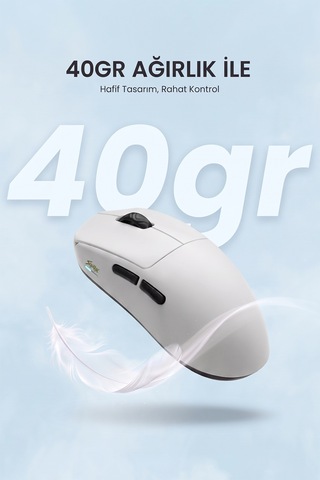 Scyrox V8s Kablosuz 400mah 40gr 50.000dpı 8k Profesyonel Gaming Oyuncu Mouse -