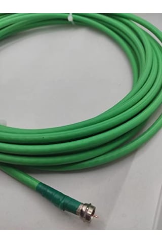 30 Metre Yeşil Uydu Anten Kablosu Rg6 U4 64 Telli Uçları Takılı li 4k Hd