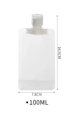 3 Adet 100ml Krem Şampuan Kabı Tekrar Kullanılabilir Set beyaz