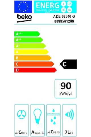 Beko ADE 62540 B 60 CM Duvar Tipi Davlumbaz