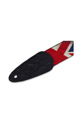 Levy's Leathers Süblimasyon Baskılı Eskitilmiş Bayrak Tasarımlı 5 Cm Polyester Gitar Askısı Mdp-uk