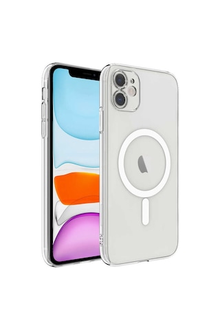 Apple Uyumlu iPhone 11 Kamera Korumalı Magsafe Sert Pc Zore Porto Kapak