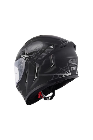 Gıvı 50.x Arachno Mat Siyah-gri Kask Mat Sıyah-grı