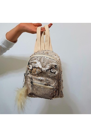 Fiyra Crn Krem Pullu Kız Çocuk Sırt Çantası 16cmx20cmx10cm Krem