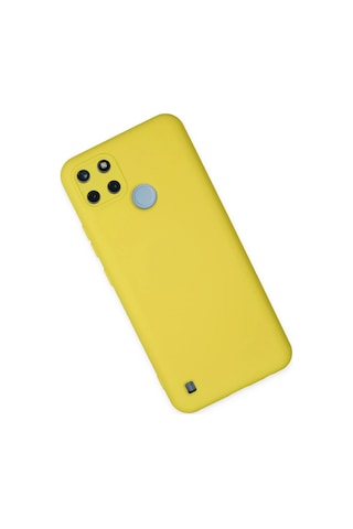 Cosmotex Newface Realme C25y Kılıf Nano İçi Kadife Silikon - Sarı