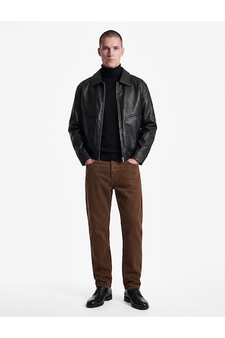 Koton Cepli Normal Bel Pamuklu Vintage Straight Fit Jean Pantolon Haki 7wam40261nd
