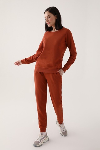 Arnetta Simple Style Koyu Kahverengi Kadın Eşofman Takımı Kahverengi