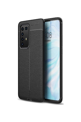 Huawei P40 Pro Kılıf Zore Niss Deri Desenli Silikon Kılıf