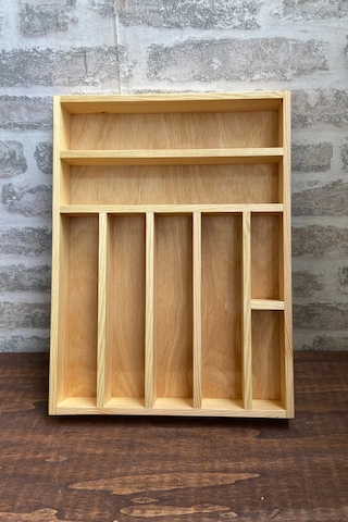 30x40 Cm Ahşap Kaşıklık Çekmece İçi Yemek Takımı Ve Servis Gereçleri Düzenleyici Organizer