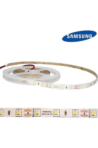 Samsung Şerit Led 12v 2835/60 Ledli Günışığı İç Mekan Ip20 5 Metre/ Paket