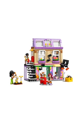 LEGO® Friends Müzik Mağazası ve Daire 42653 - 7 Yaş ve Üzeri Çocuklar için 3 Mini Bebek İçeren Yaratıcı Oyuncak Yapım Seti (483 Parça)