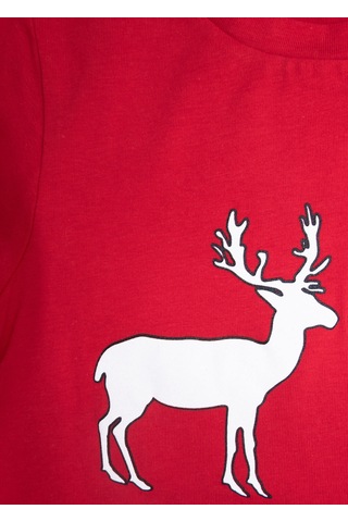 Yılbaşı Özel Kırmızı Uzun Kollu Unisex Tshirt Kırmızı