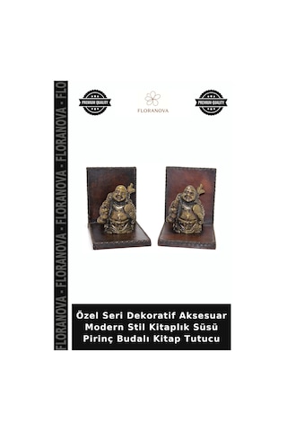 Özel Seri Dekoratif Aksesuar Modern Stil Kitaplık Süsü Pirinç Budalı Kitap Tutucu