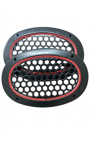Oval Kırmızı Ledli Hoparlör Kapağı
