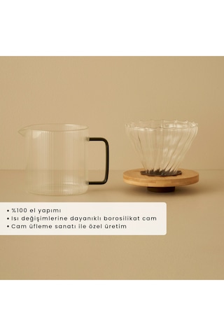 Bella Maison Tabarise Filtre Kahve Demliği Naturel 600 Cc Şeffaf