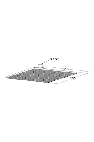 Fause Tepe Duş Başlığı 29,5x19 Cm Siyah Ktd122-b Siyah