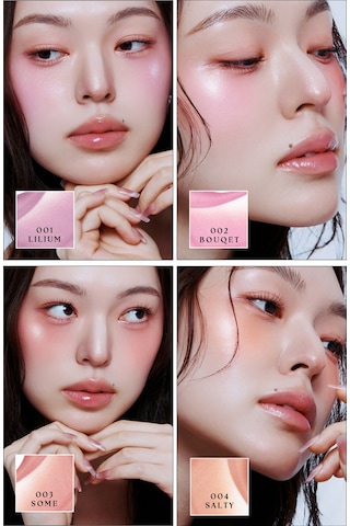 Hafif Yapılı, Ciltle Bütünleşen Parlak Bitişli Likit Allık Muzıgae Mansıon Objet Blush 001 Lilium 001 Lilium