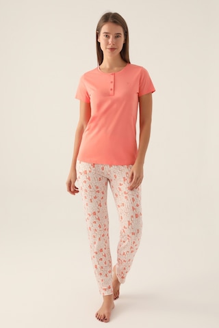 Arnetta 2891 Kadın Kısa Kol Pijama Takımı Somon