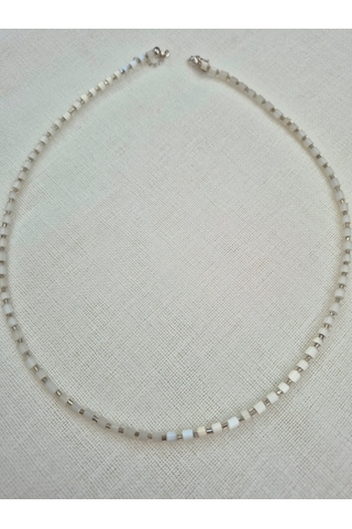 Sedef Boru Kesme Boncuk Bayan Kolye