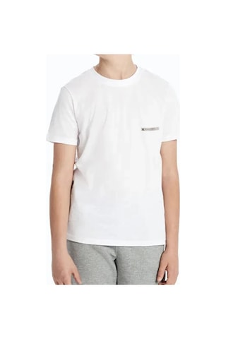 Rakerplus Beyaz %100 Pamuk Unisex Kısa Kollu Çocuk Tişört Beyaz