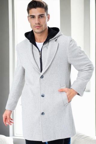 Plt9395 Dewberry Battal Palto-desenli Bej