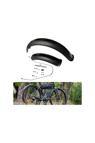 Suntek Bisiklet Çamurluk Ön Arka Set Dağ Bisikleti Için 26 Siyah