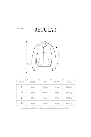 Tam Kalıp Uzun Kol Baskılı Bomber Ceket - Siyah Siyah