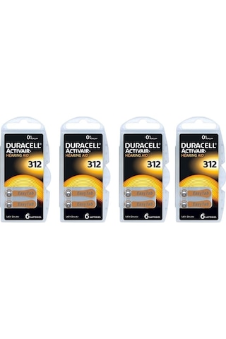 Duracell Activair PR41 312 Numara İşitme Cihazı Pili 6 x 4'lü