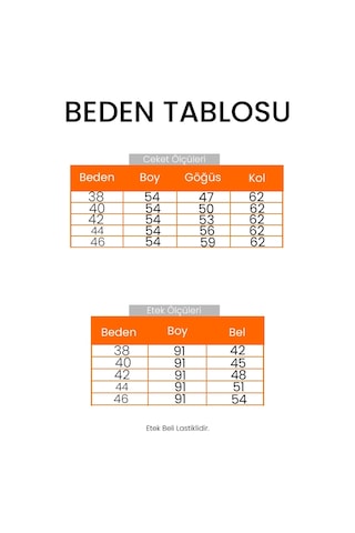 Bestenur Ceket Etek Scuba İkili Takım 1614 - Taş Taş