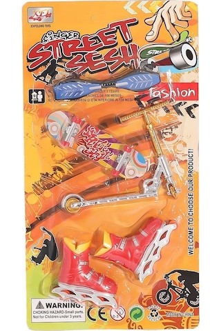 Kzl-012-a7 Kartela Kaykay Paten Scooter Oyun Seti -kızılkaya