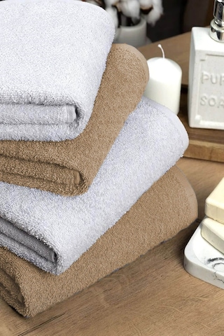 4 Lü Banyo Havlusu Takımı Soft Büyük Havlulu Pamuklu Havlu Seti 90x150 Cm Beyaz 001