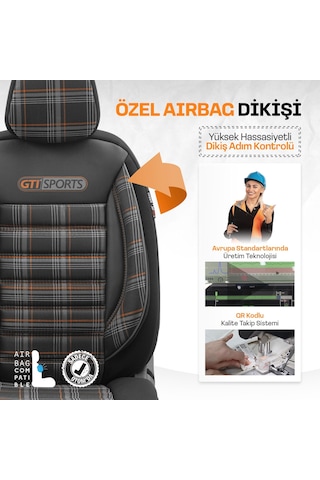Otom Gti Sports Design Ekstra Destekli Oto Koltuk Kılıfı 553166328