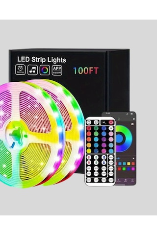 10 Metre Telefon Kontrollü Smart Şerit Led Usb Rgb Kumandalı Standart