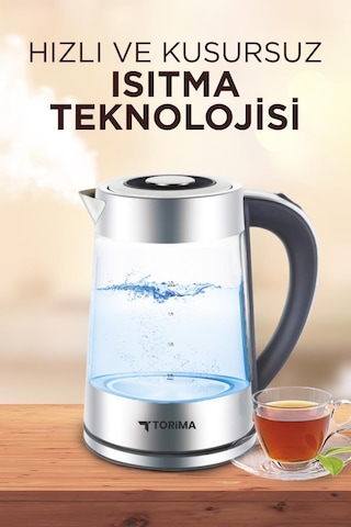 Torima Y-S888-040 Cam Ledli 1500 W 1.8 L Su Isıtıcı