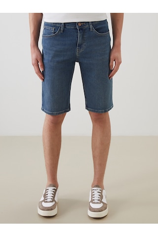 Lcw Jeans İndigo Standart Kalıp Erkek Jean Şort