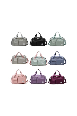 B-x336 Büyük Kapasiteli Su Geçirmez Seyahat Spor Çantası Bagaj Çantası, Boyut: S Açık Gri