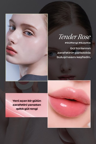 Kundal Dew Drop Lip Glaze Balm Tender Rose