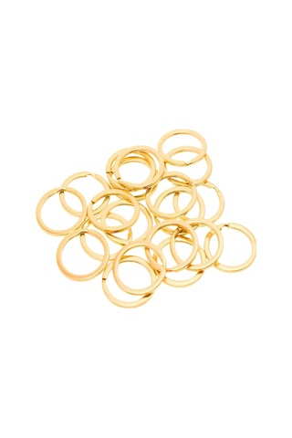 30 Adet Altın Renk 3 Cm Metal Anahtarlık Halkası