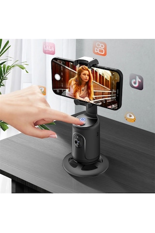 Etashop Akıllı 360 Yüz Takipli Telefon Gimbal Standı Otomatik Döner Tripod Başlığı, Şarjlı Vlog Lıv