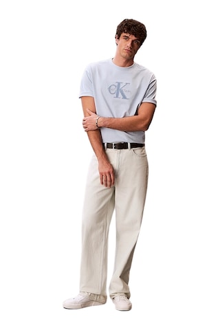 Calvin Klein Lv04rf819g Elevated Monologo Erkek Tişört Mavi