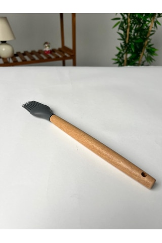 Favora 7'li Bambu Saplı Silikon Servis Seti - Gri
