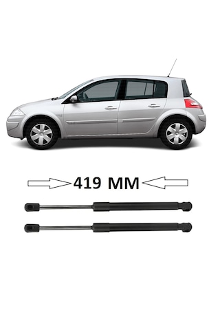 Renault Megane 2 Hb 2002-2008 Uyumlu Sağ + Sol Takım Bagaj Amortisörü 2 Adet 419mm 8200051750 Bagaj Amortisörü