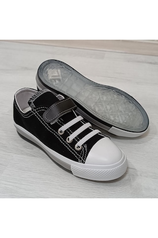 Fiyra 9002 Siyah Keten Sneaker Cırtlı Çocuk Spor Ayakkabı 001