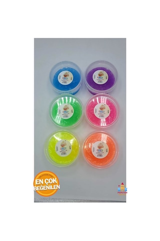 1 Adet Hazır Slime Yuvarlak Kutu - Renkli Ve Eğlenceli Slime Keyfi İçin Pratik Çözüm Çok Renkli